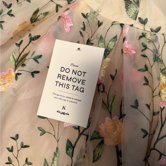 JessaKae Yellow Cream Flutter Sleeve Formal Dress - Picture 7 of 11